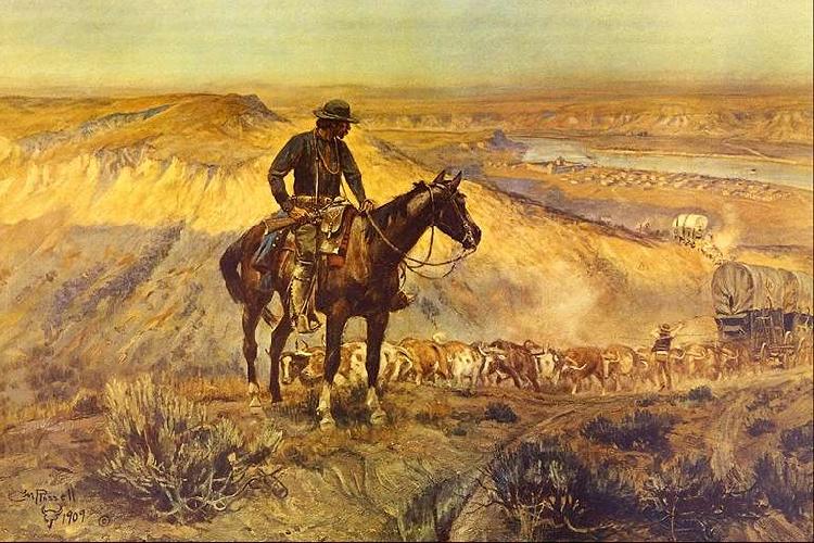 Charles M Russell The Wagon Boss Spain oil painting art